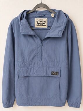 Levi's Men's Hooded Anorak Jacket - Periwinkle Blue